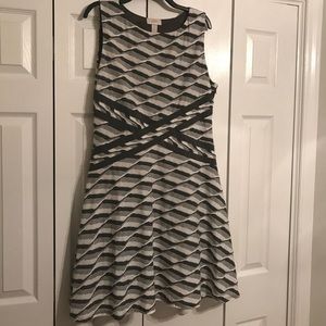 Grey patterned LOFT dress